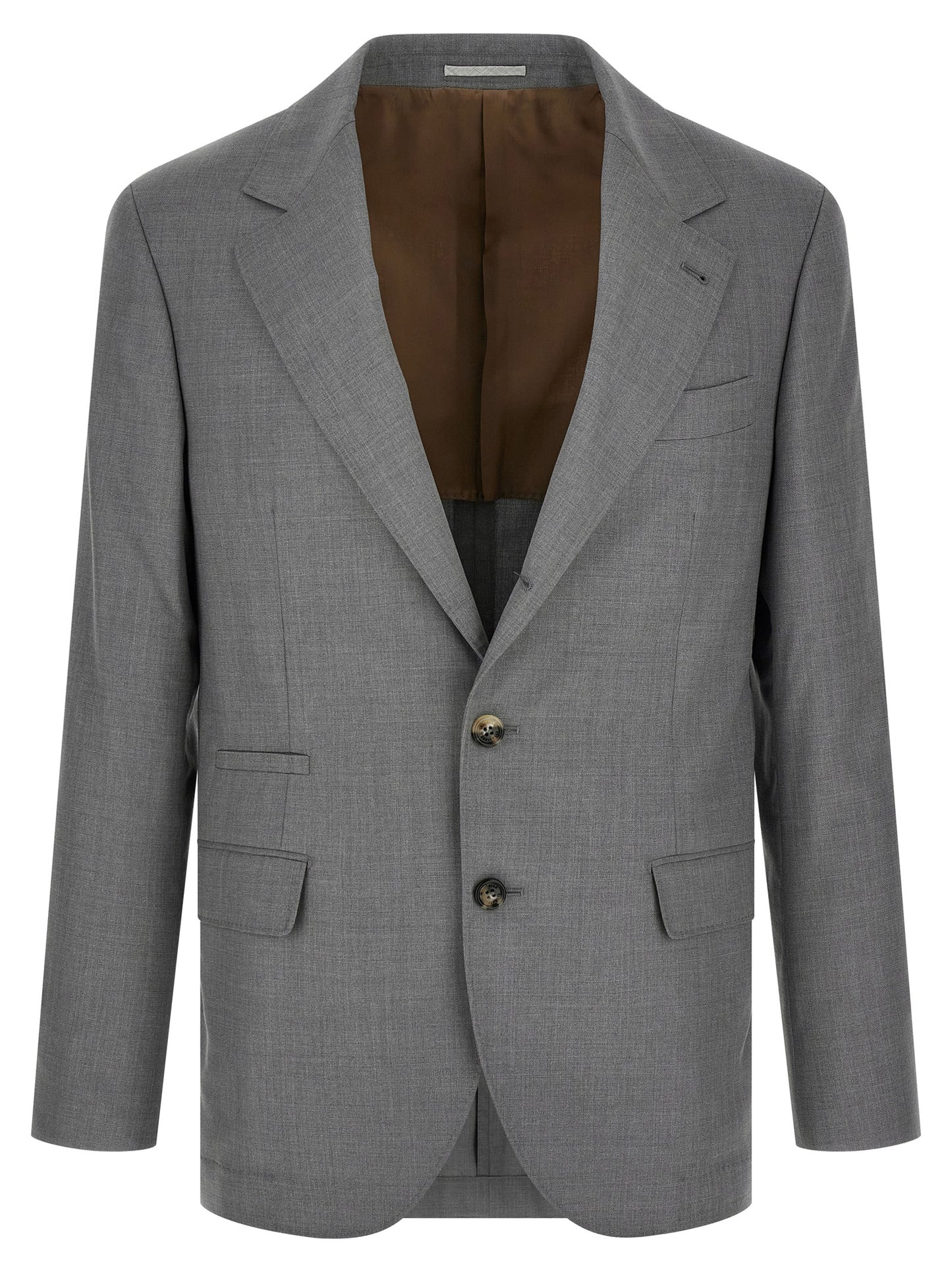 Brunello Cucinelli Gray Virgin Wool Blazer