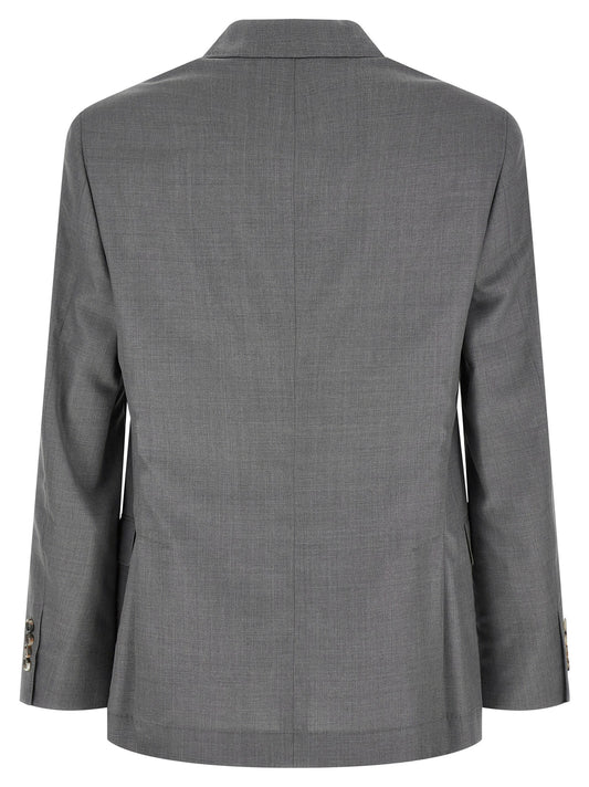 Brunello Cucinelli Gray Virgin Wool Blazer
