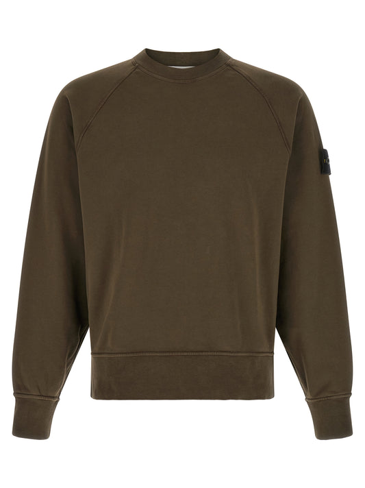 Stone Island Gray Cotton Sweatshirt