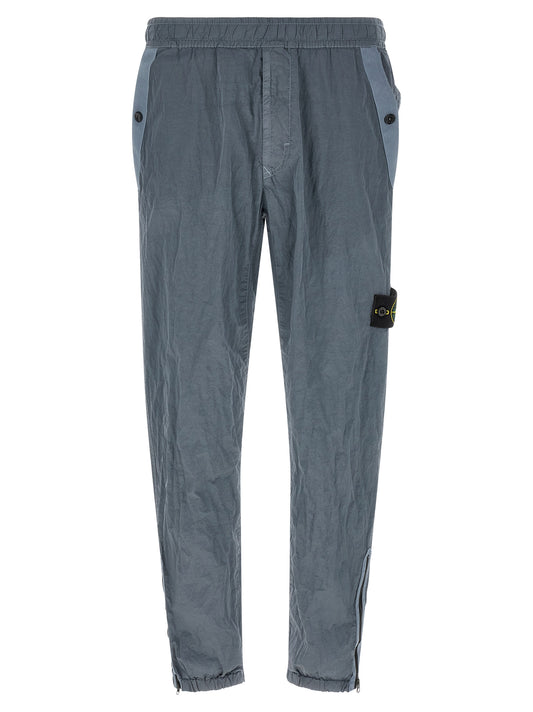 Stone Island Gray Polyamide Joggers (Workout Pants)