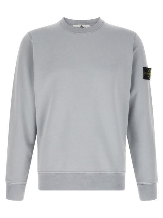 Stone Island Gray Cotton Sweatshirt