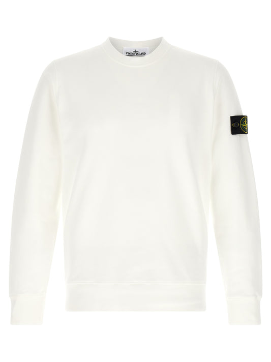 Stone Island White Cotton Sweatshirt