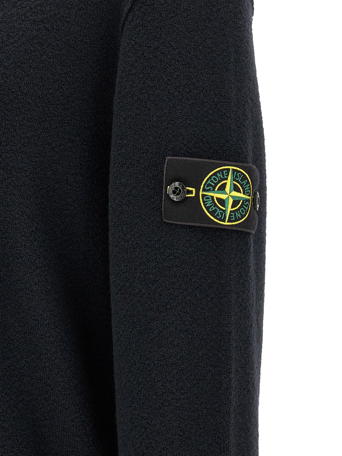 Stone Island Blue Virgin Wool Cardigan