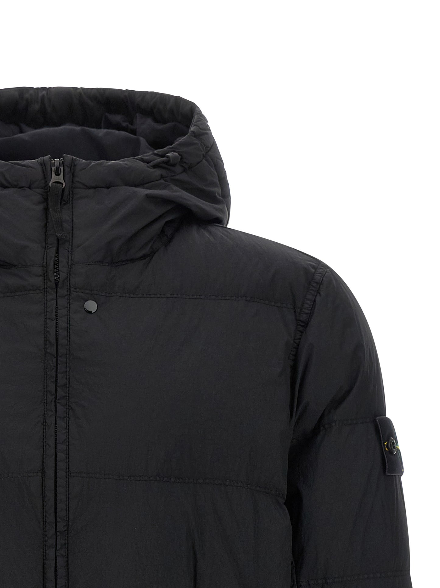 Stone Island Black Polyamide Full-Length Jacket