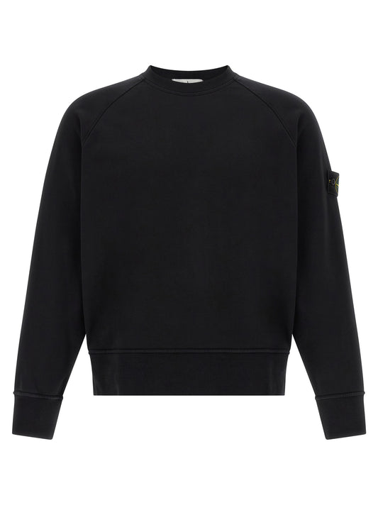 Stone Island Black Cotton Sweatshirt