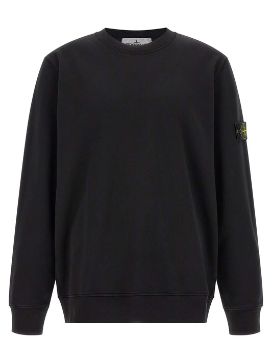Stone Island Black Cotton Sweatshirt
