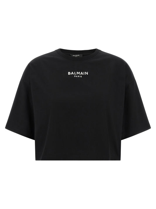 Balmain Black Cotton T-Shirt