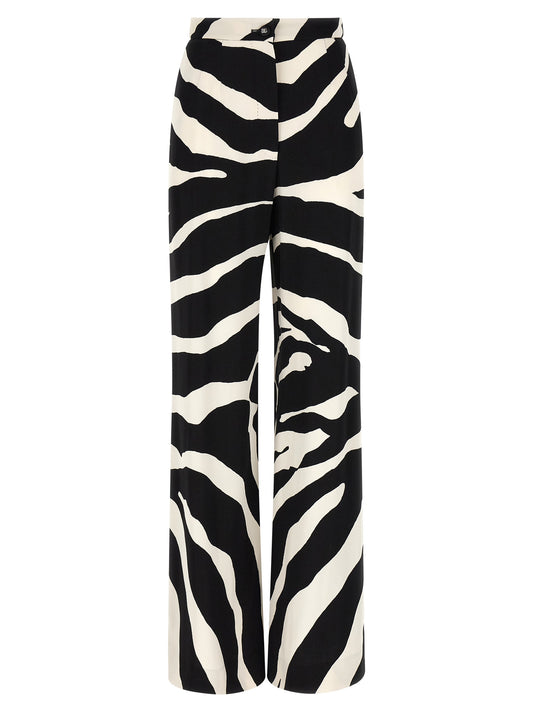Dolce & Gabbana Bicolor Viscose Casual Pants