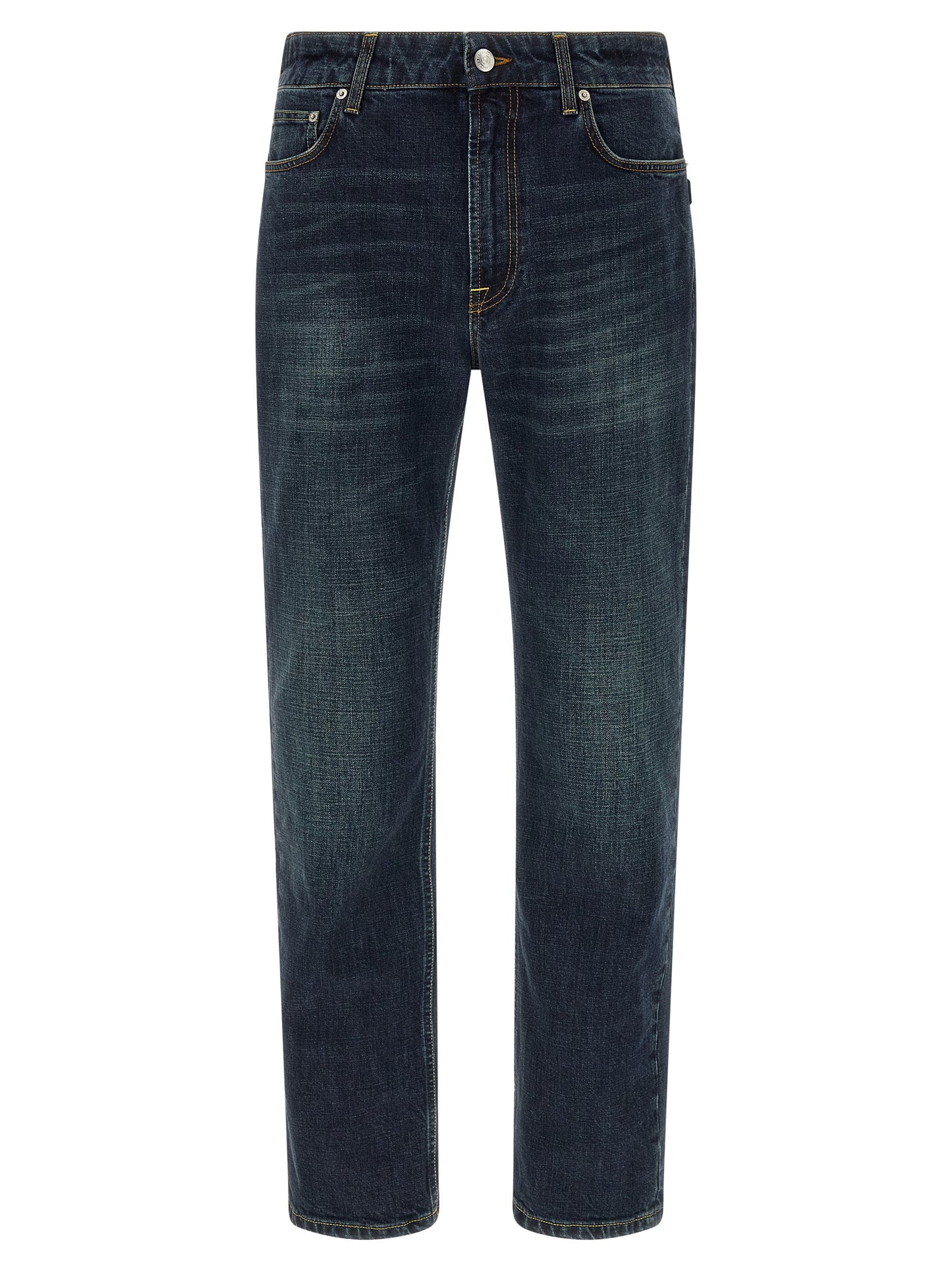 Department 5 Blue Cotton Straight-Leg Jeans