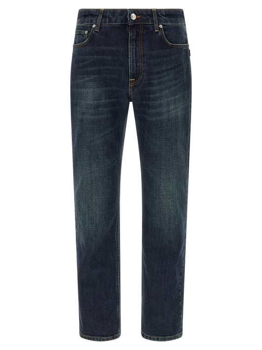 Department 5 Blue Cotton Straight-Leg Jeans