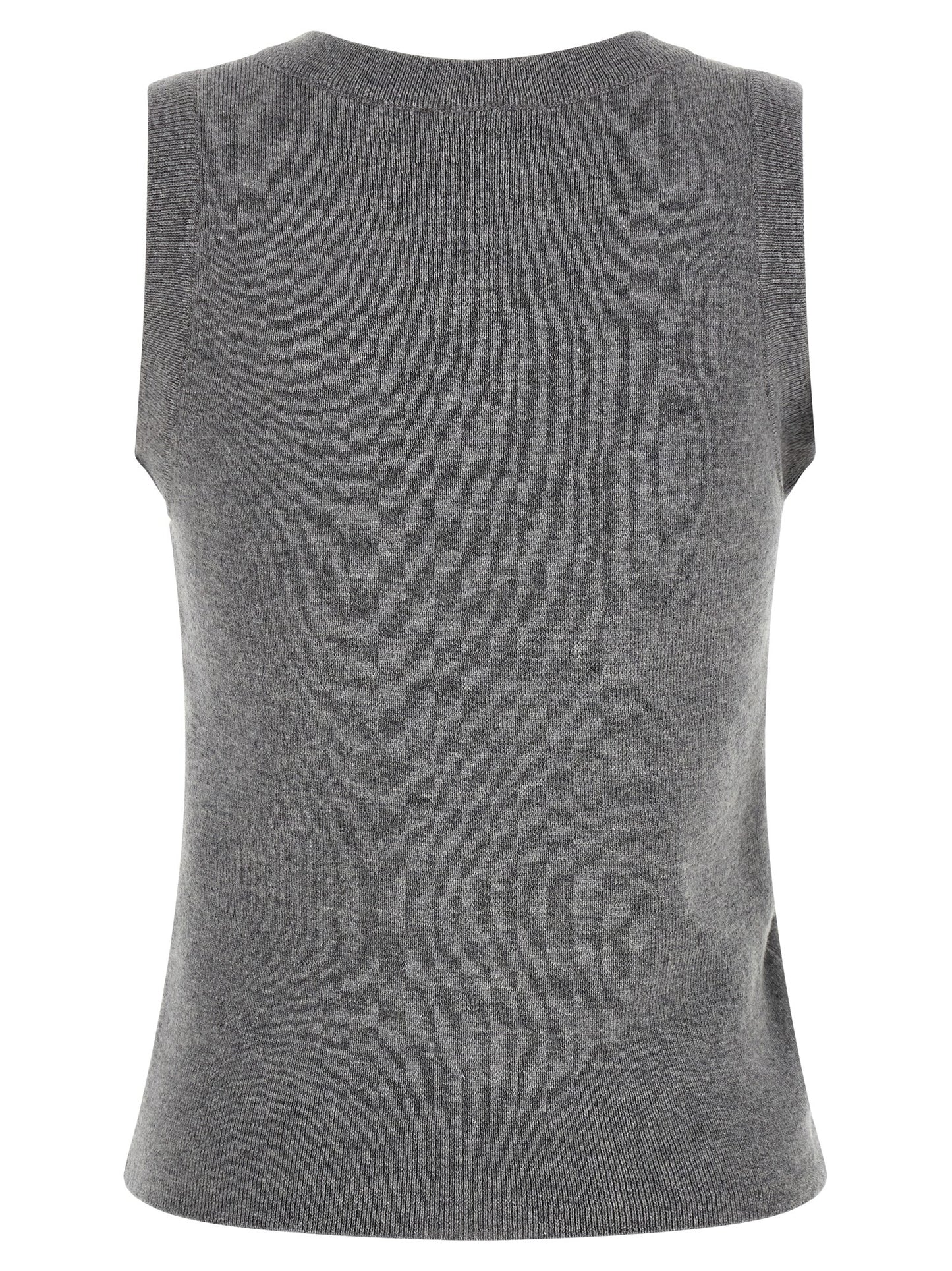 Giuseppe Di Morabito Gray Virgin Wool Sleeveles Sweater