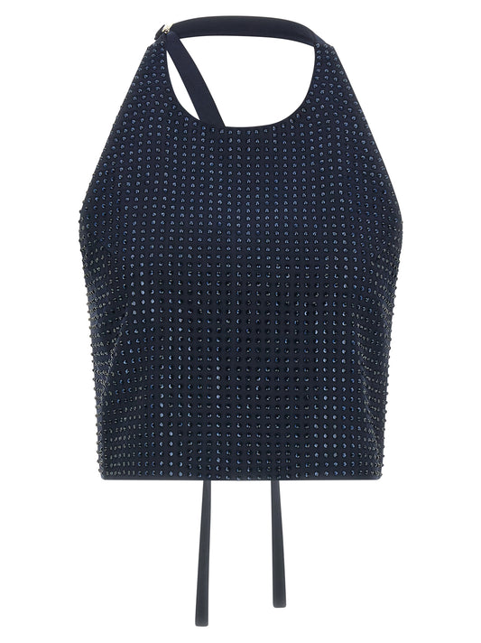 PINKO Blue Polyester Tank Tops