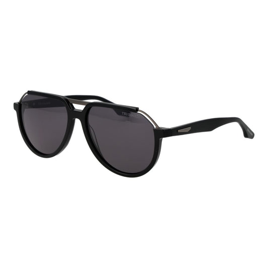 Trussardi Black Acetate & Stainless Steel Sunglasses