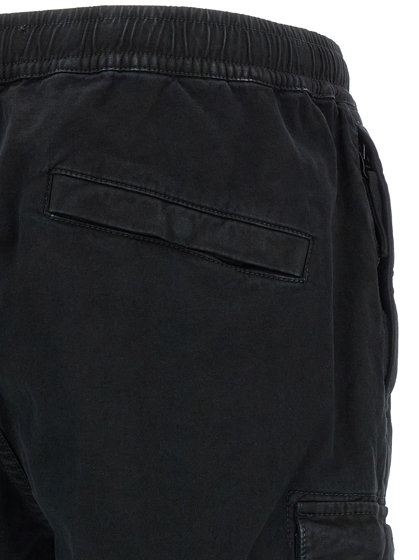 Stone Island Black Cotton Cargo Pants