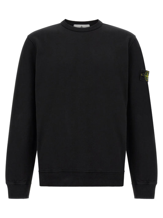 Stone Island Black Cotton Sweatshirt
