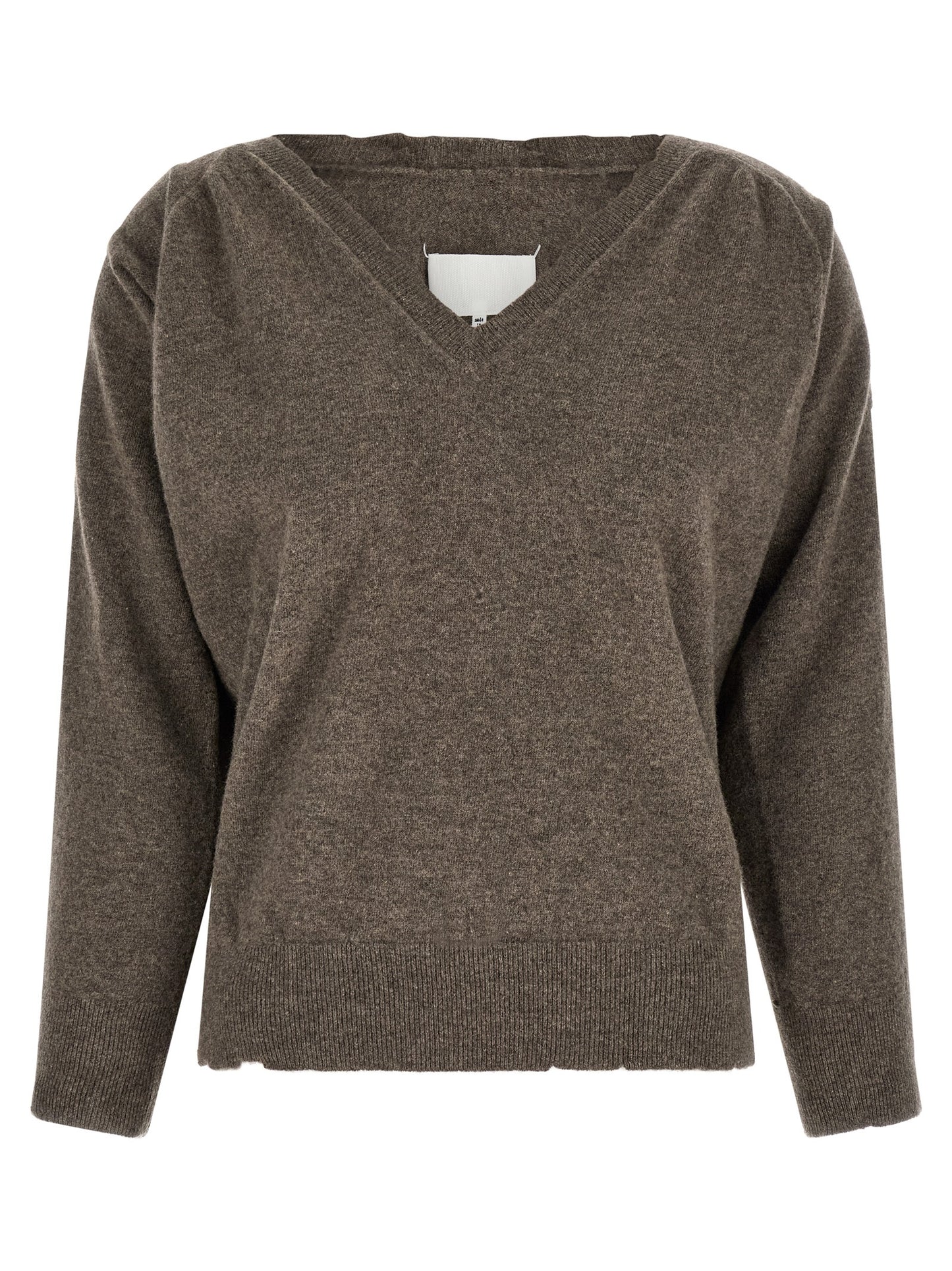 Maison Margiela Brown Virgin Wool Cardigan