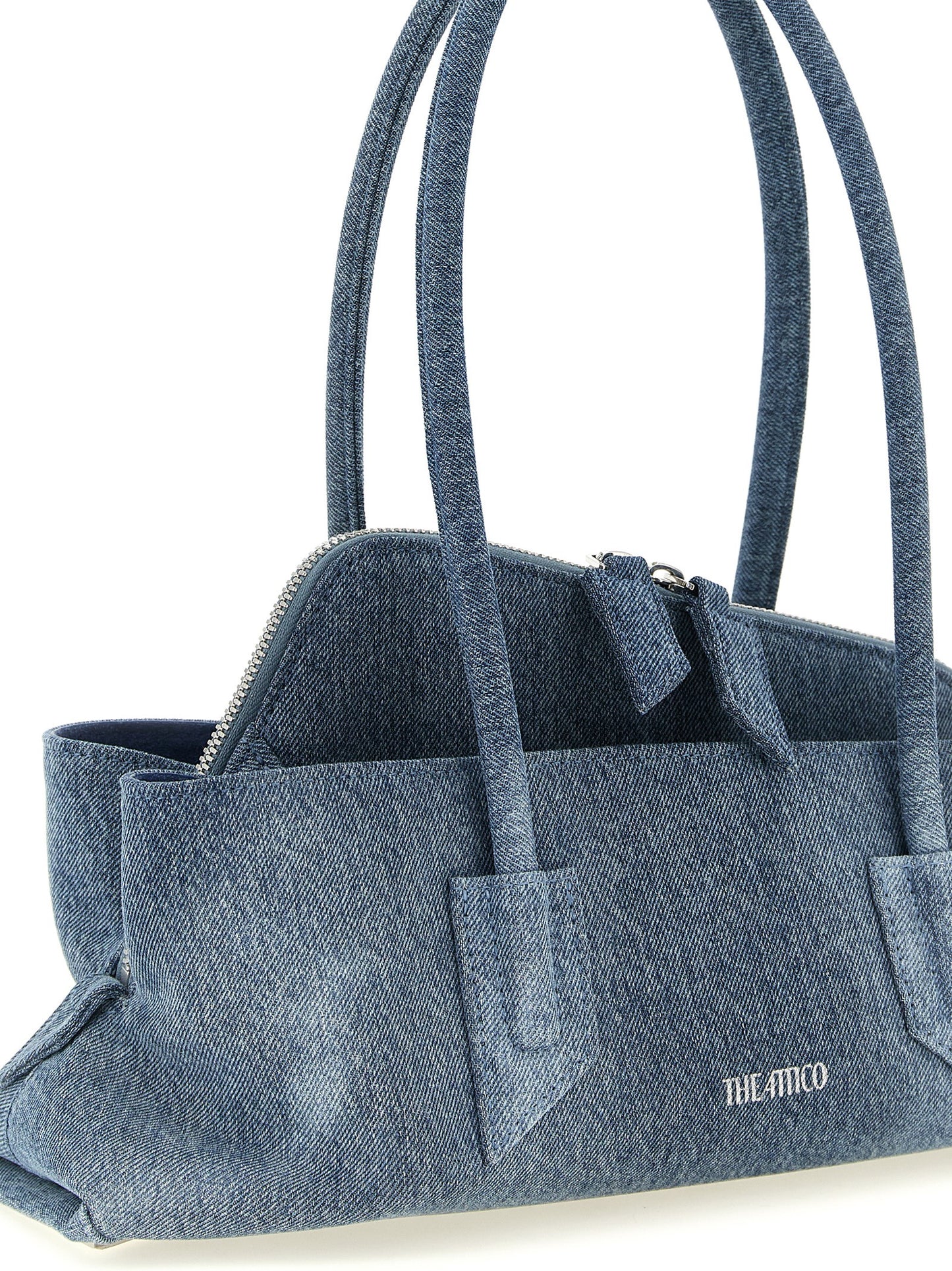 The Attico Blue Cotton Shoulder Bag