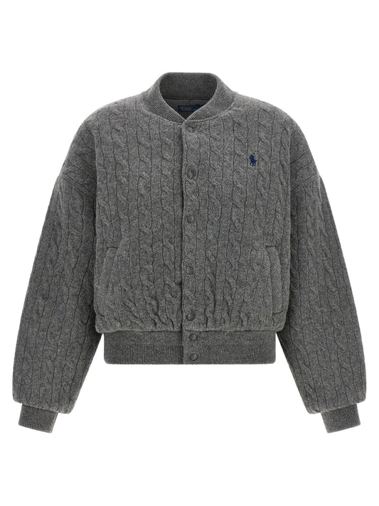 Polo Ralph Lauren Gray Wool Bomber