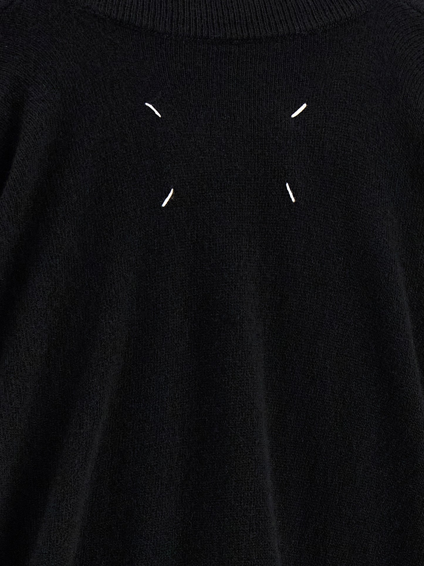 Maison Margiela Black Virgin Wool Cardigan