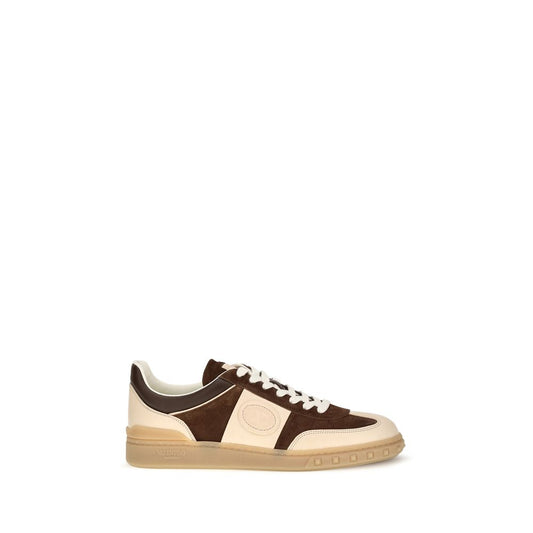 Valentino Garavani Brown Suede Leather Athletic Sneakers