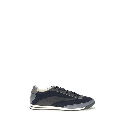 Brunello Cucinelli Blue Suede Leather Athletic Sneakers