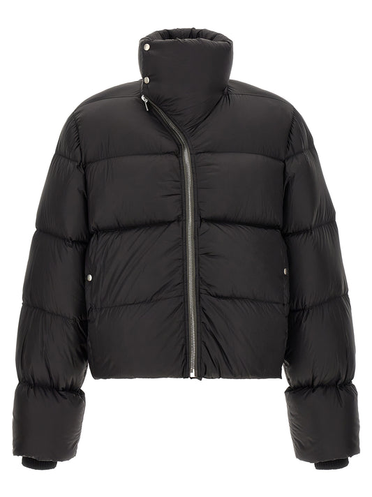 Rick Owens Black Nylon Full-Length Jacket