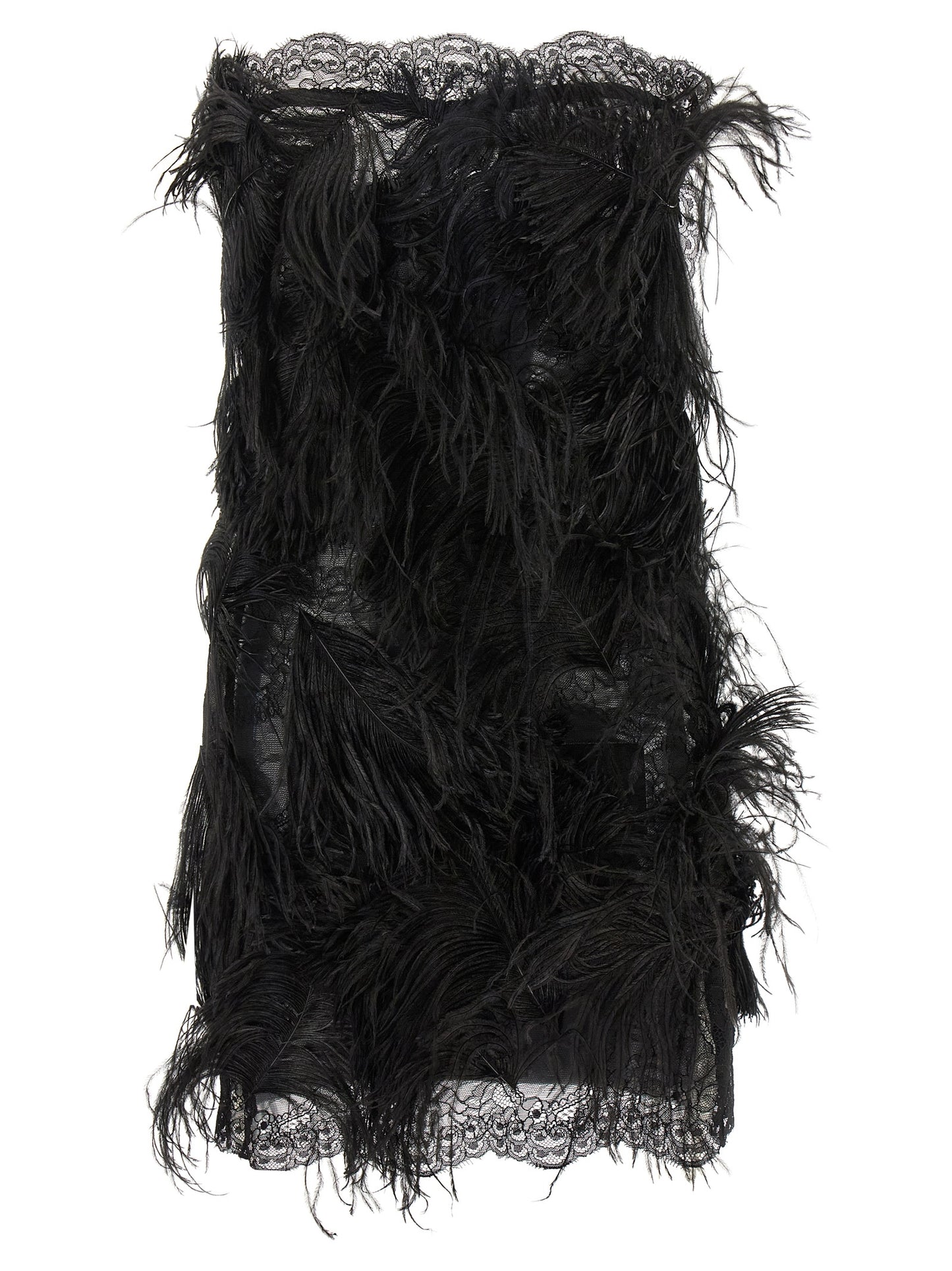 The Attico Black Polyamide Short Dress