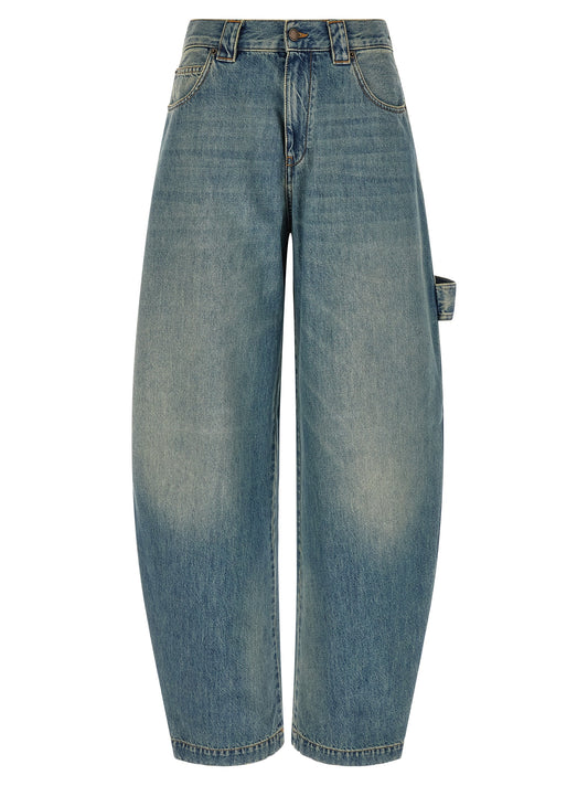 Darkpark Blue Cotton Relaxed Fit Jeans
