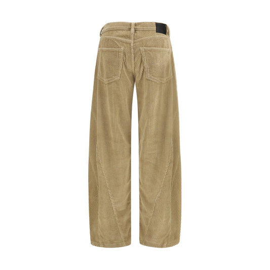 R13 Brown Cotton Relaxed Fit Jeans