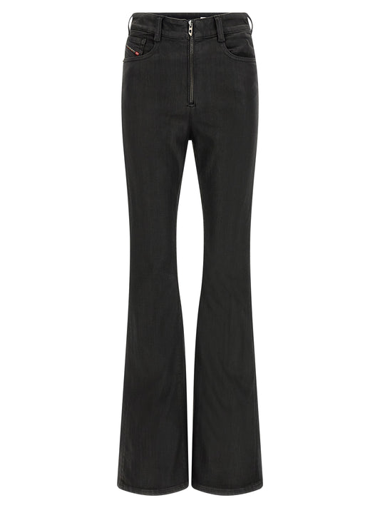 Diesel Black Cotton Slim Fit Jeans