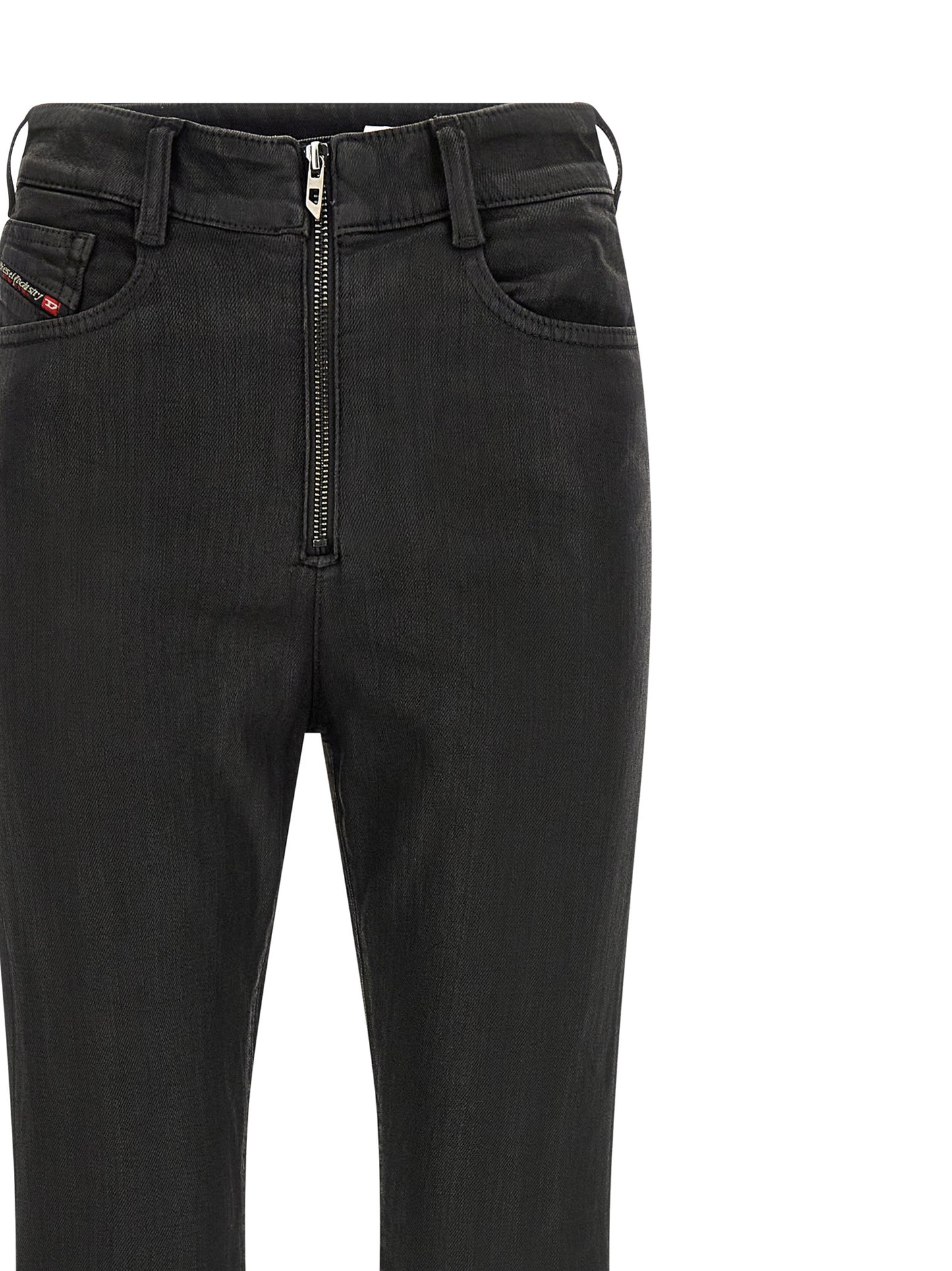 Diesel Black Cotton Slim Fit Jeans