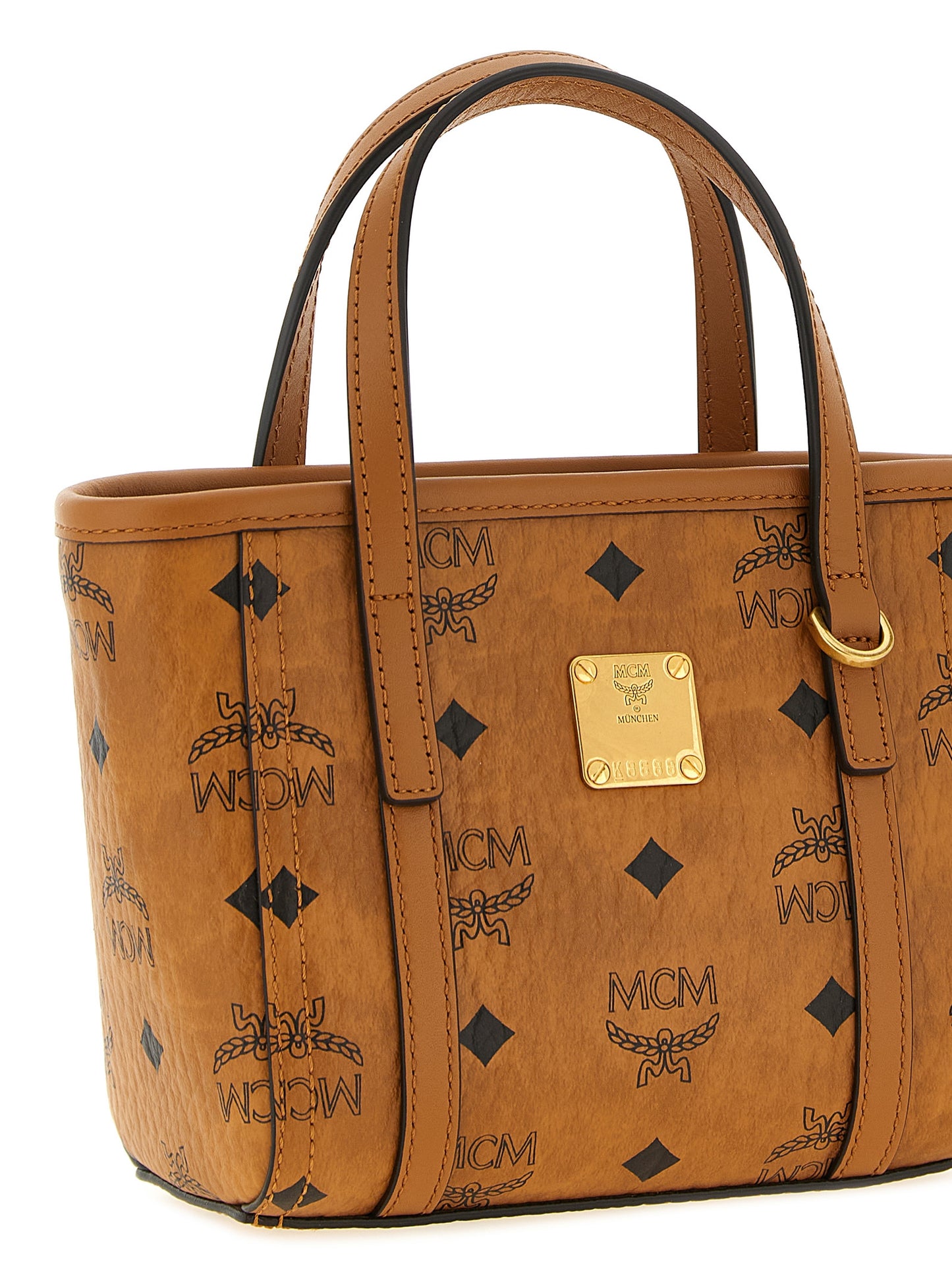 MCM Brown Polyethylene Tote Bag
