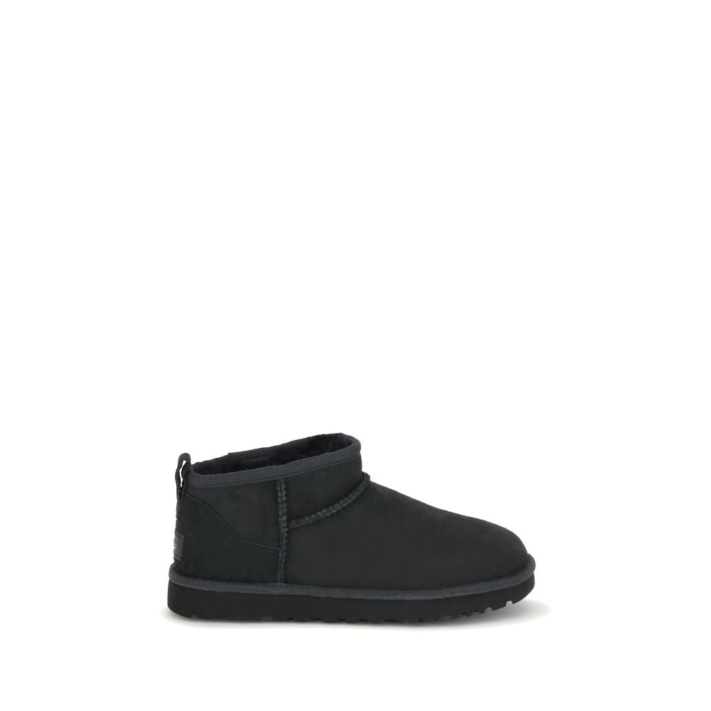 UGG Black Suede Leather Ankle Boots