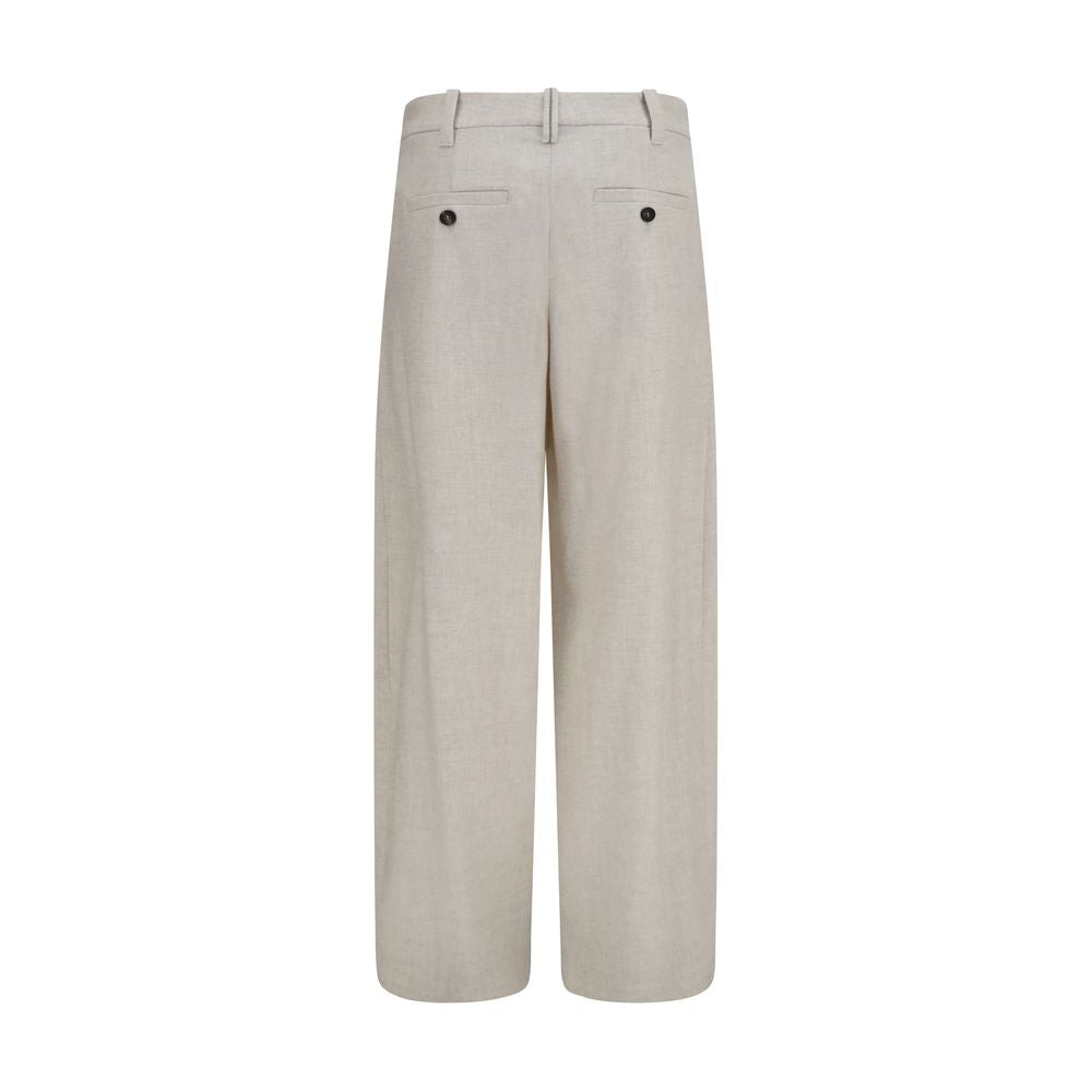 Brunello Cucinelli Beige Wool Oves Aries Dress Pants