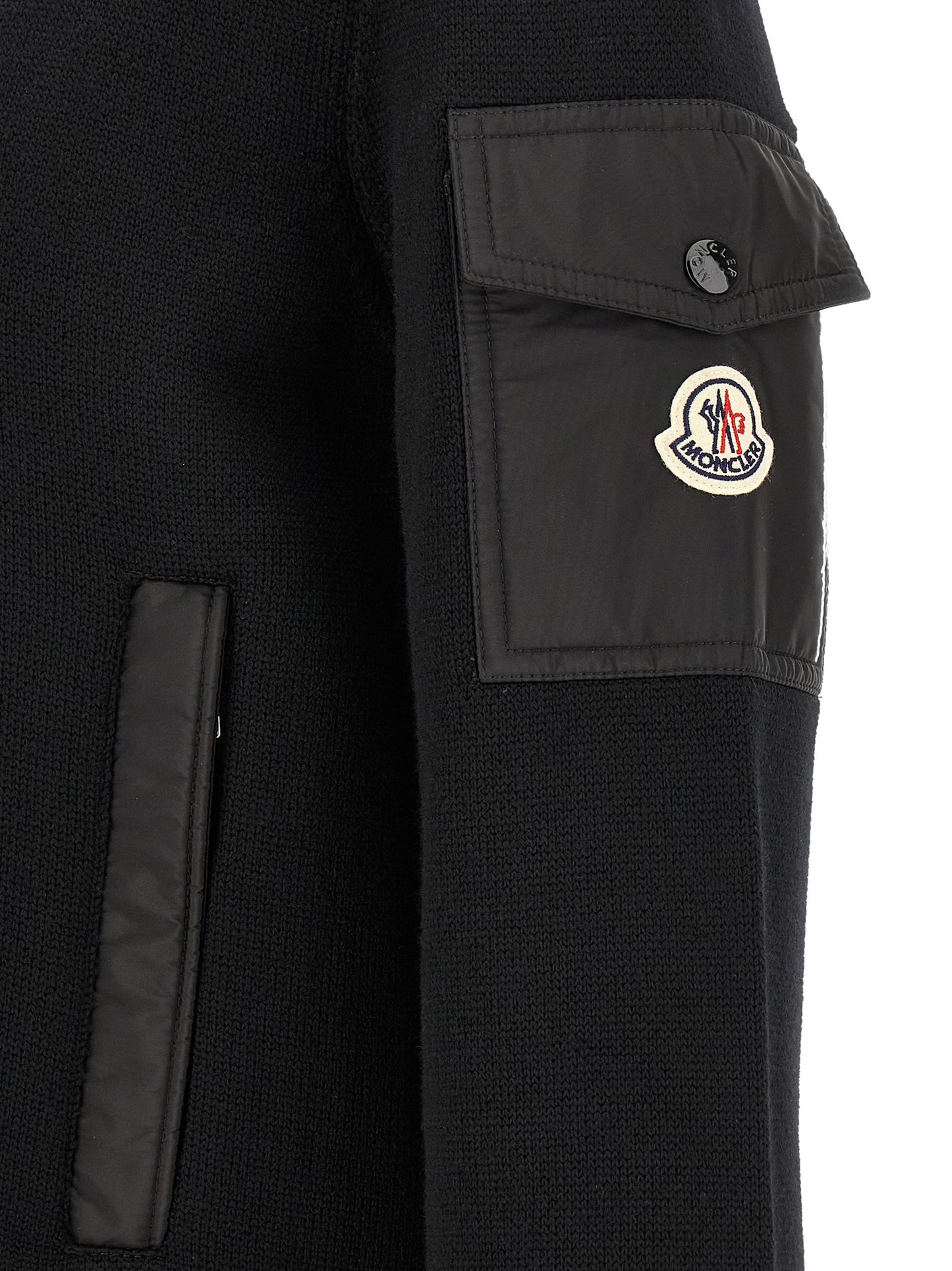 Moncler Black Polyamide Cardigan