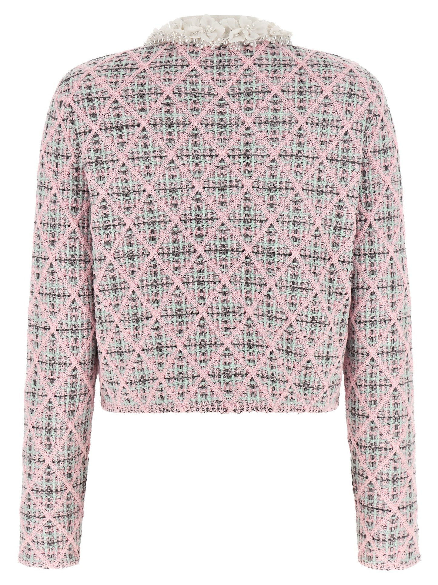 Self-Portrait Multicolor Cotton Cardigan