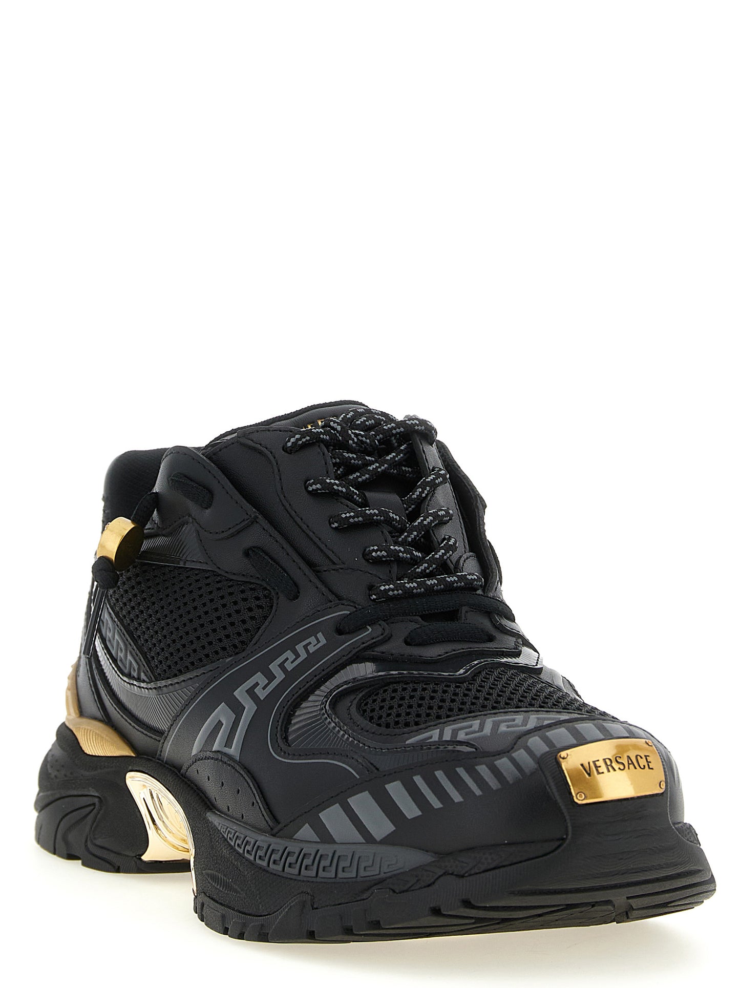 Versace Multicolor Calfskin Athletic Sneakers