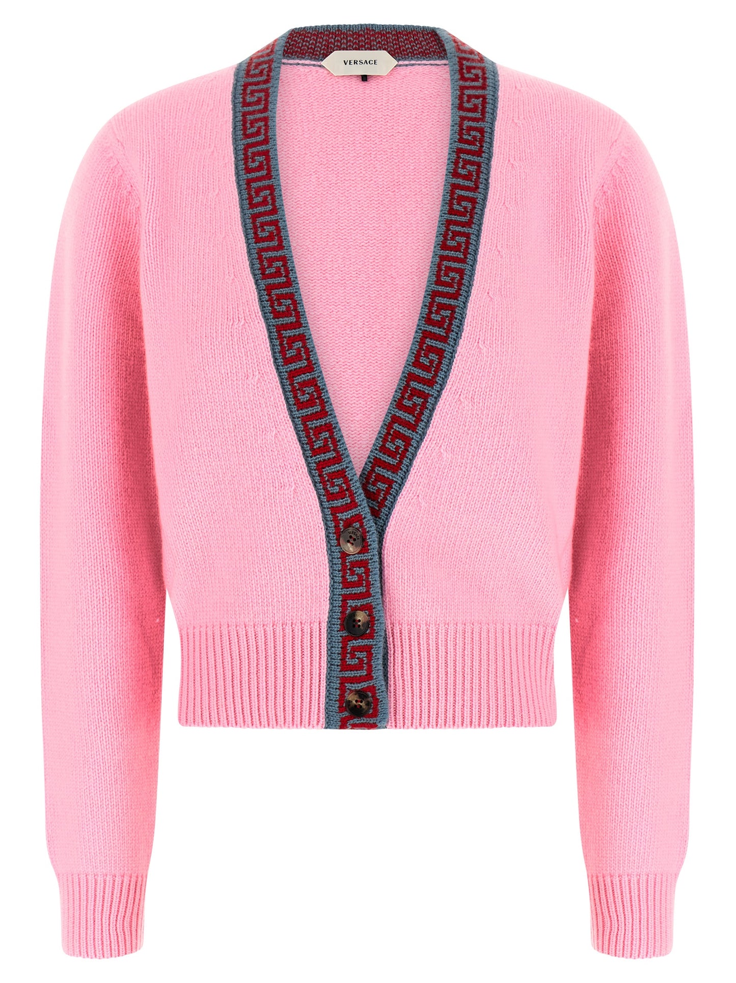 Versace Multicolor Virgin Wool Cardigan
