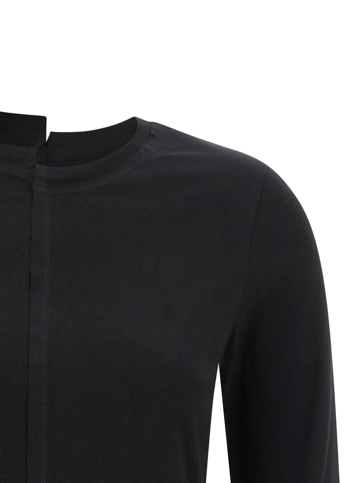 Y-3 Black Cotton Long Sleeve T-Shirt