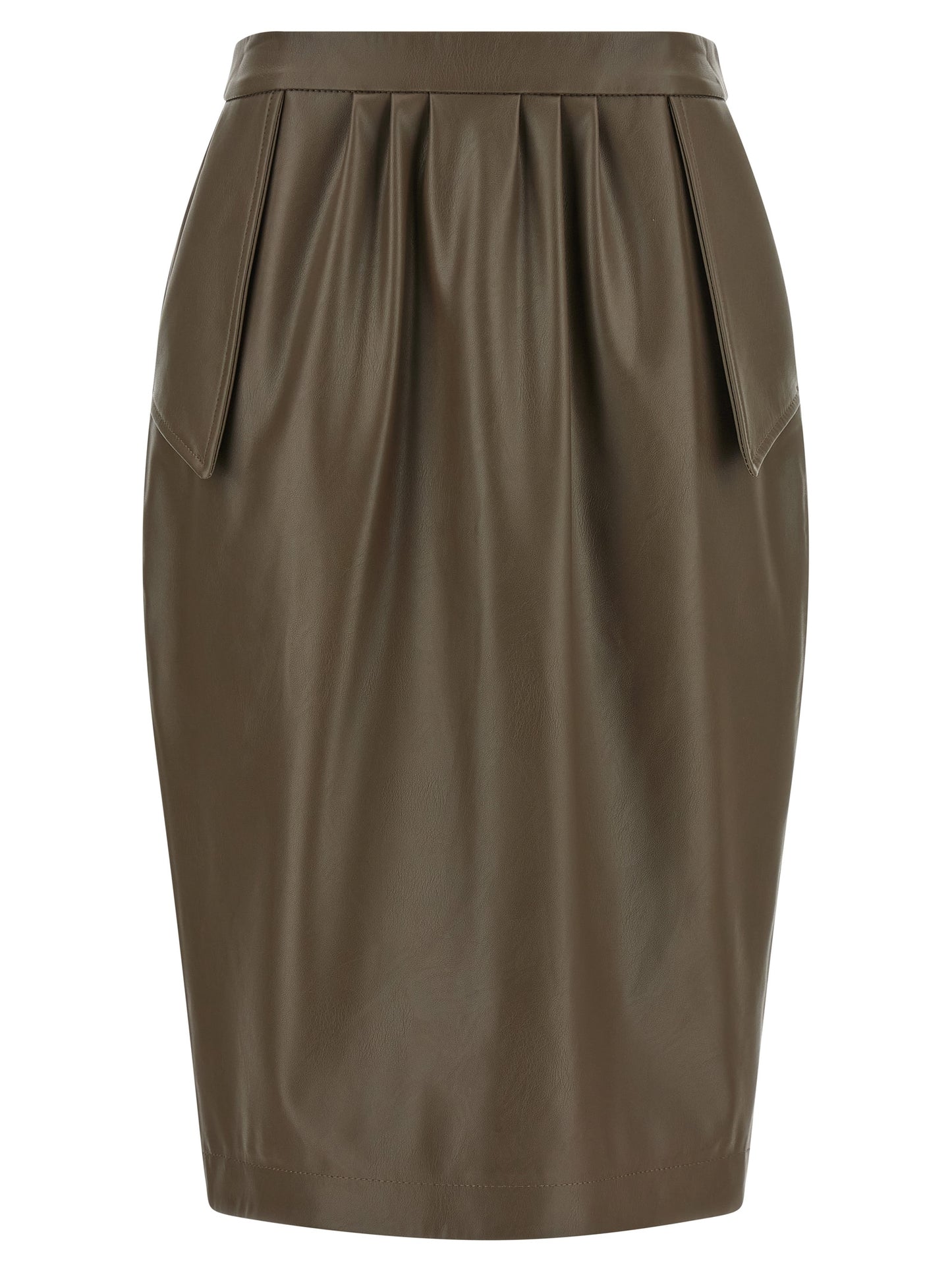 Stella McCartney Brown Polyester Midi Skirt