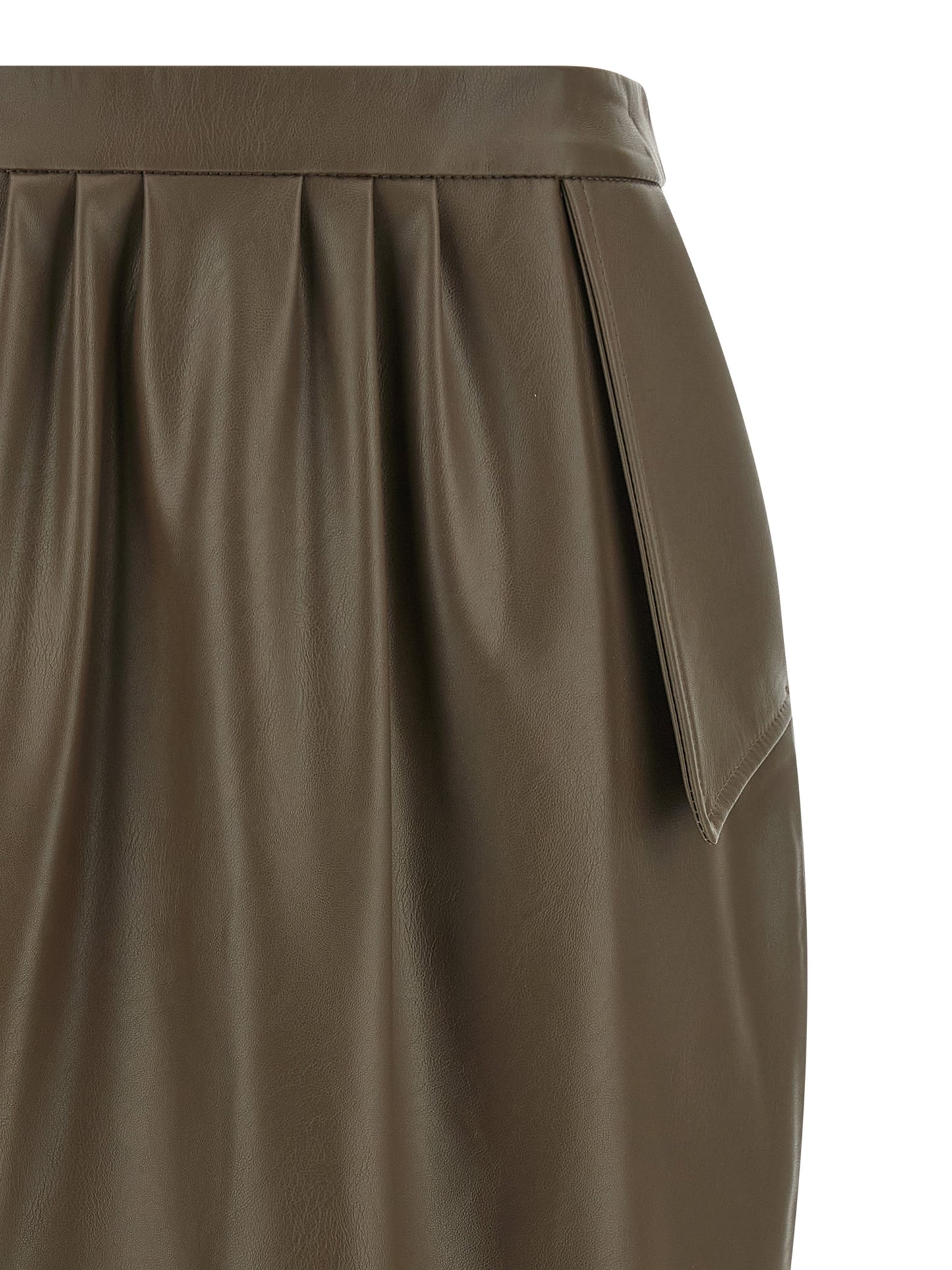 Stella McCartney Brown Polyester Midi Skirt