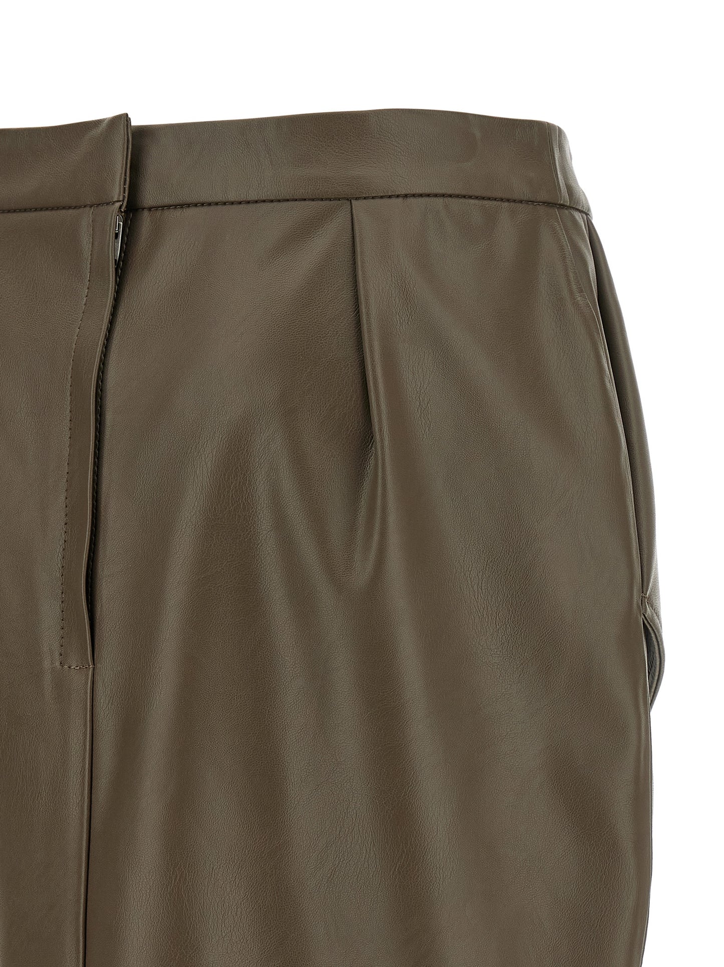 Stella McCartney Brown Polyester Midi Skirt
