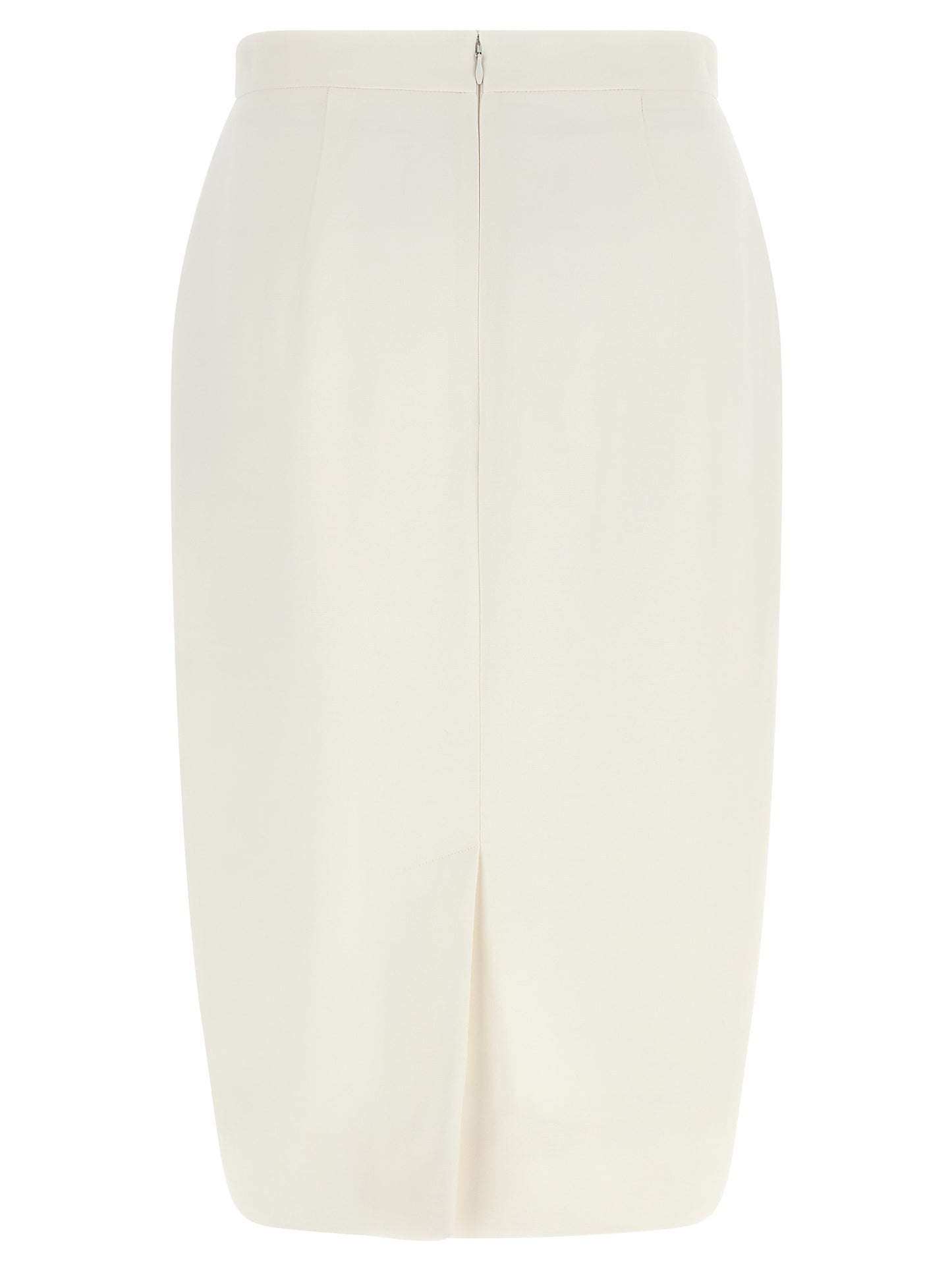 Stella McCartney White Polyester Midi Skirt