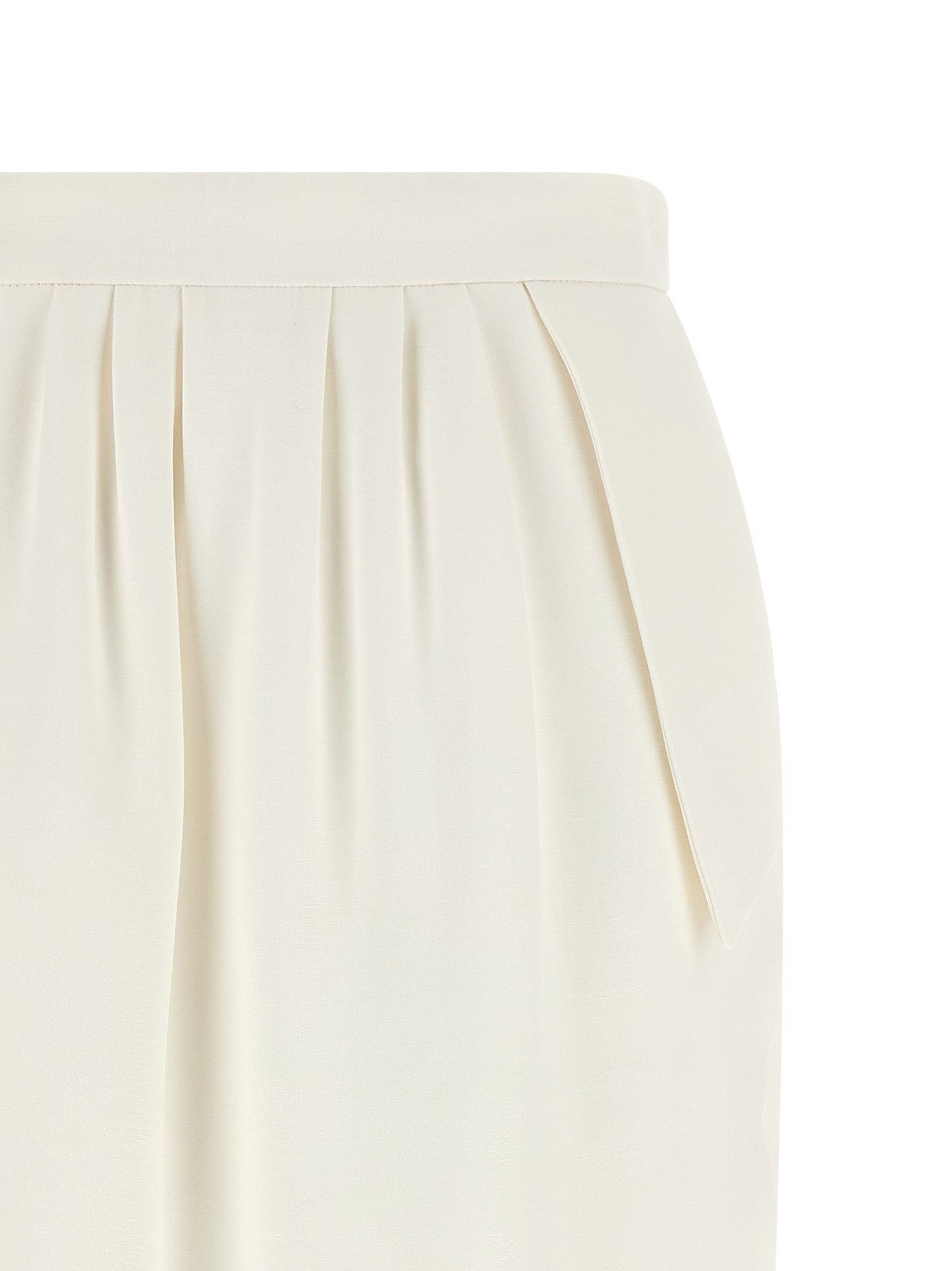 Stella McCartney White Polyester Midi Skirt