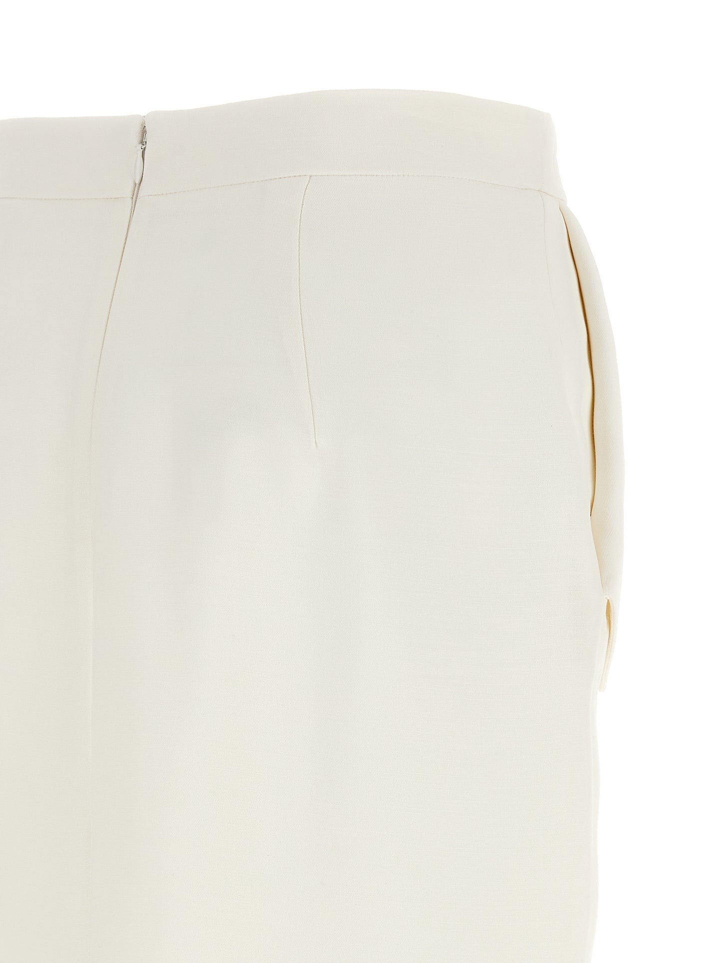 Stella McCartney White Polyester Midi Skirt