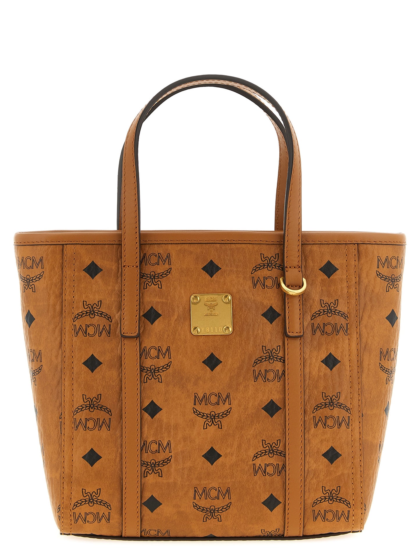 MCM Brown Polyethylene Tote Bag