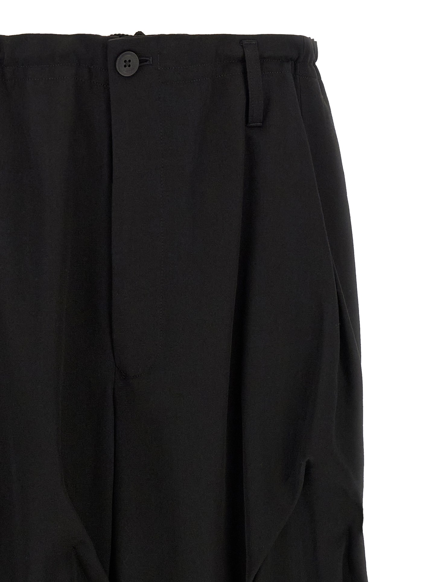 Yohji Yamamoto Black Wool Casual Pants