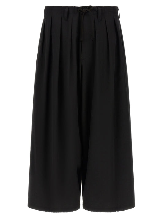 Yohji Yamamoto Black Wool Casual Pants