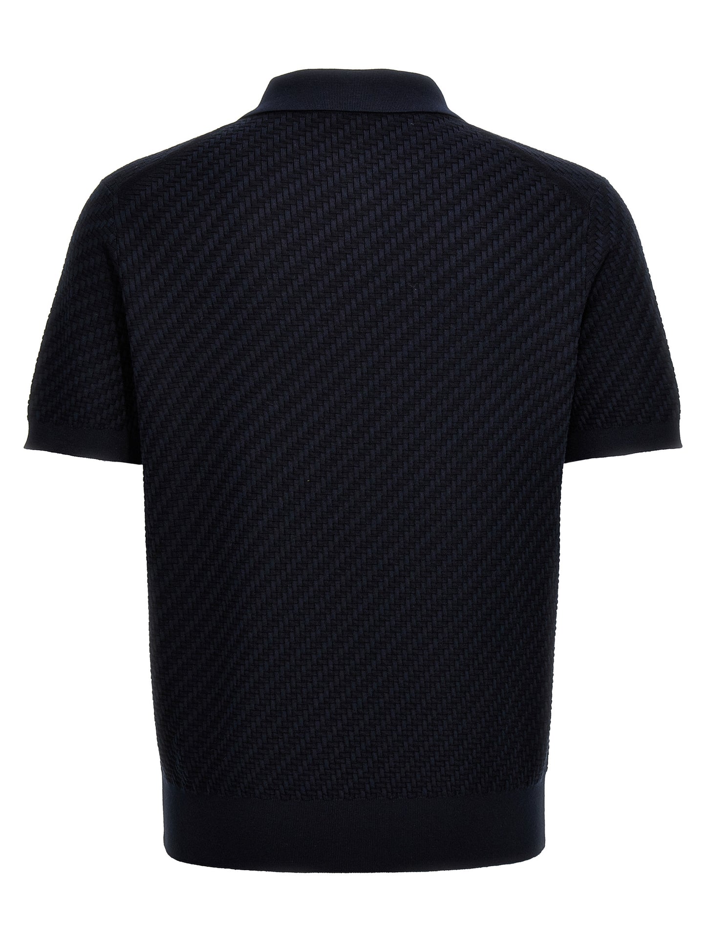 Brioni Blue Cotton Polo Shirt
