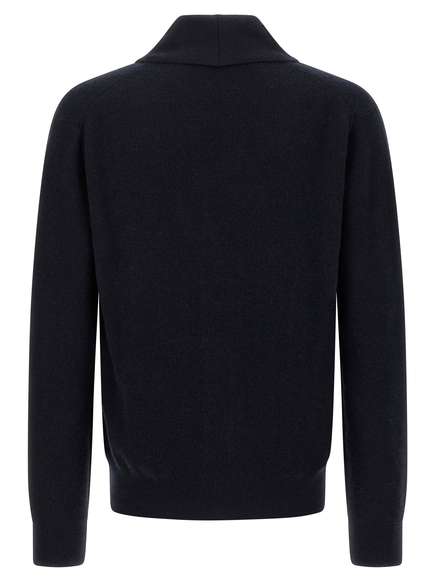 Brioni Blue Cashmere Cardigan